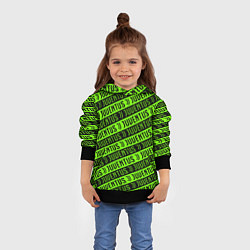 Толстовка-худи детская Juventus green pattern sport, цвет: 3D-черный — фото 2