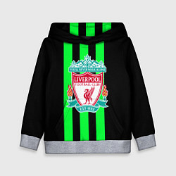 Толстовка-худи детская Liverpool line green, цвет: 3D-меланж