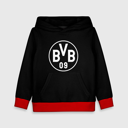 Детская толстовка Borussia sport fc белое лого / 3D-Красный – фото 1