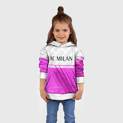 Толстовка-худи детская AC Milan pro football посередине, цвет: 3D-белый — фото 2