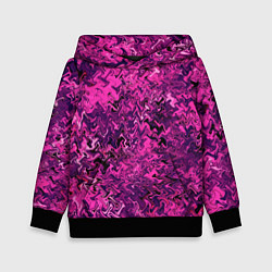 Толстовка-худи детская Абстрактная текстура тёмно-розовый, цвет: 3D-черный