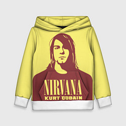 Толстовка-худи детская Kurt Cobain Nirvana, цвет: 3D-белый