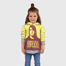 Толстовка-худи детская Kurt Cobain Nirvana, цвет: 3D-меланж — фото 2