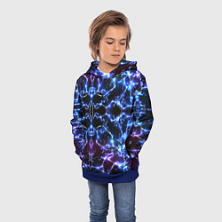 Толстовка-худи детская Электрический разряд, цвет: 3D-синий — фото 2