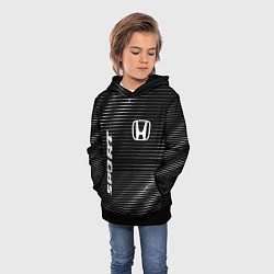 Толстовка-худи детская Honda sport metal, цвет: 3D-черный — фото 2