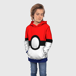 Толстовка-худи детская Pokeball texture, цвет: 3D-синий — фото 2