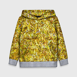 Толстовка-худи детская Золотые ленточки, цвет: 3D-меланж