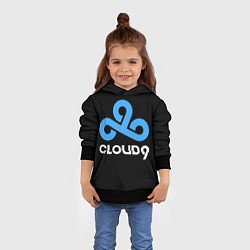 Толстовка-худи детская Cloud9 - esports logo, цвет: 3D-черный — фото 2