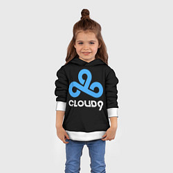 Толстовка-худи детская Cloud9 - esports logo, цвет: 3D-белый — фото 2