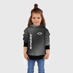 Толстовка-худи детская Chevrolet sport carbon, цвет: 3D-черный — фото 2