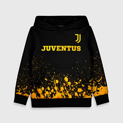 Толстовка-худи детская Juventus - gold gradient посередине, цвет: 3D-черный
