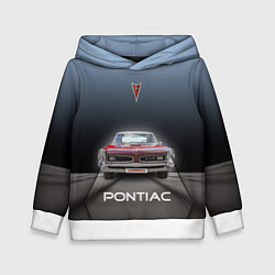 Толстовка-худи детская Американский масл-кар Pontiac GTO, цвет: 3D-белый