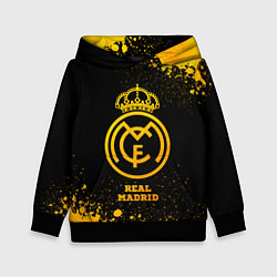 Толстовка-худи детская Real Madrid - gold gradient, цвет: 3D-черный