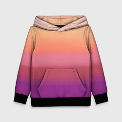 Толстовка-худи детская Абстракция градиент на закате дня, цвет: 3D-черный