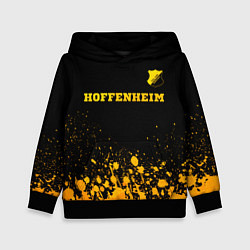 Толстовка-худи детская Hoffenheim - gold gradient посередине, цвет: 3D-черный