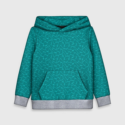 Детская толстовка Бирюзовый паттерн разводы / 3D-Меланж – фото 1