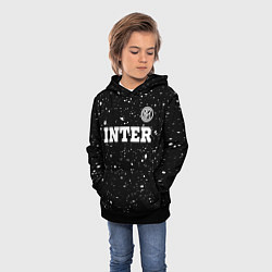 Толстовка-худи детская Inter sport на темном фоне посередине, цвет: 3D-черный — фото 2