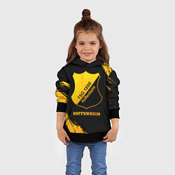 Толстовка-худи детская Hoffenheim - gold gradient, цвет: 3D-черный — фото 2