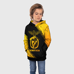 Толстовка-худи детская Benfica - gold gradient, цвет: 3D-черный — фото 2
