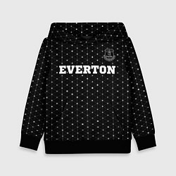 Толстовка-худи детская Everton sport на темном фоне посередине, цвет: 3D-черный