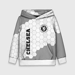Толстовка-худи детская Chelsea sport на светлом фоне вертикально, цвет: 3D-белый