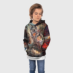 Толстовка-худи детская Бесконечный хаос, цвет: 3D-белый — фото 2