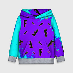 Толстовка-худи детская Fortnite neon steel colors epic, цвет: 3D-меланж