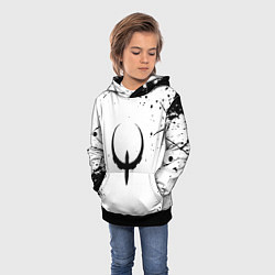 Толстовка-худи детская Квейк краски текстура гейм, цвет: 3D-черный — фото 2