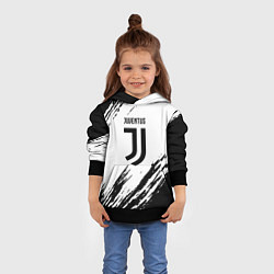 Толстовка-худи детская Juventus краски, цвет: 3D-черный — фото 2