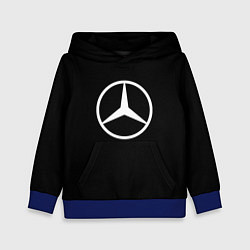Толстовка-худи детская Mercedes benz logo white, цвет: 3D-синий
