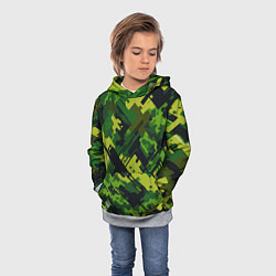 Толстовка-худи детская Camouflage - pattern ai art, цвет: 3D-меланж — фото 2