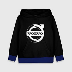 Толстовка-худи детская Volvo white logo, цвет: 3D-синий