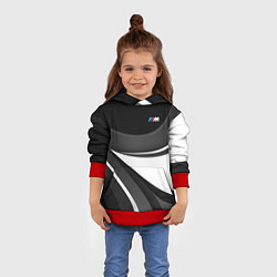 Толстовка-худи детская BMW M - монохромный, цвет: 3D-красный — фото 2