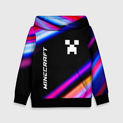 Толстовка-худи детская Minecraft speed game lights, цвет: 3D-черный