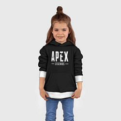 Толстовка-худи детская Apex legends logo, цвет: 3D-белый — фото 2