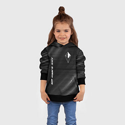 Толстовка-худи детская No Mans Sky metal game lines, цвет: 3D-черный — фото 2
