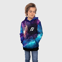 Толстовка-худи детская Need for Speed space game, цвет: 3D-черный — фото 2