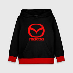 Толстовка-худи детская Mazda red logo, цвет: 3D-красный