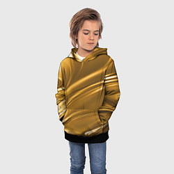 Толстовка-худи детская Золотой сплав абстрактная текстура, цвет: 3D-черный — фото 2