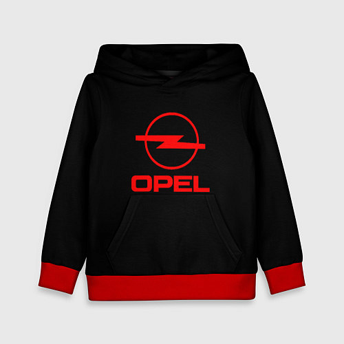 Детская толстовка Opel red logo auto / 3D-Красный – фото 1