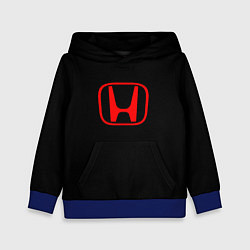 Толстовка-худи детская Honda red logo auto, цвет: 3D-синий