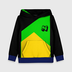 Толстовка-худи детская Minecraft geometry, цвет: 3D-синий