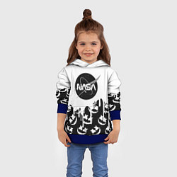 Толстовка-худи детская Marshmello x Nasa, цвет: 3D-синий — фото 2