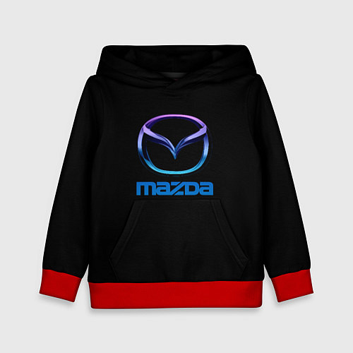 Детская толстовка Mazda neon logo / 3D-Красный – фото 1
