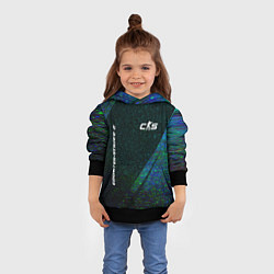 Толстовка-худи детская Counter-Strike 2 glitch blue, цвет: 3D-черный — фото 2