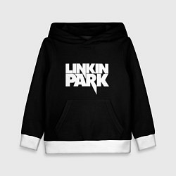 Толстовка-худи детская Lnkin park logo white, цвет: 3D-белый