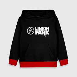 Толстовка-худи детская Linkin park logo rock music, цвет: 3D-красный