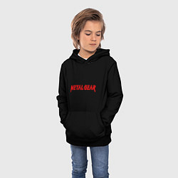 Толстовка-худи детская Metal gear red logo, цвет: 3D-черный — фото 2