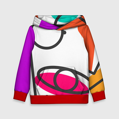 Детская толстовка Формы цвета / 3D-Красный – фото 1