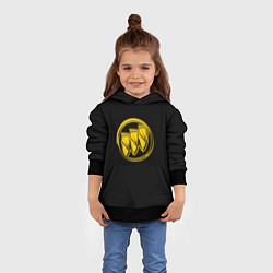 Толстовка-худи детская Buick logo yellow, цвет: 3D-черный — фото 2